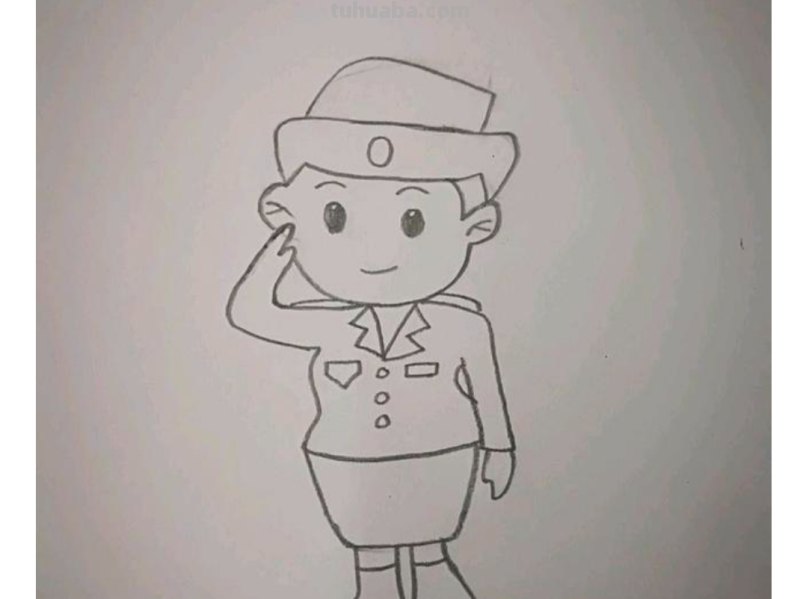 怎么画警察简笔画（怎么画警察简笔画 有色彩）