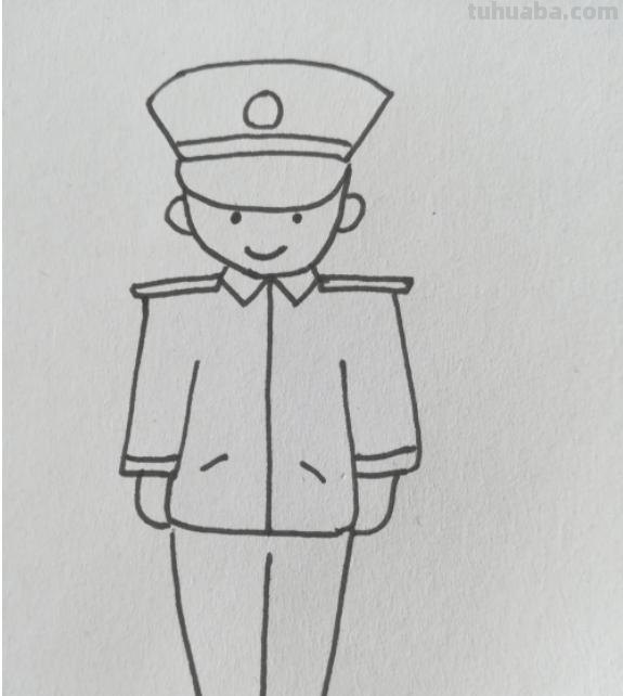 怎么画警察简笔画（怎么画警察简笔画 有色彩）