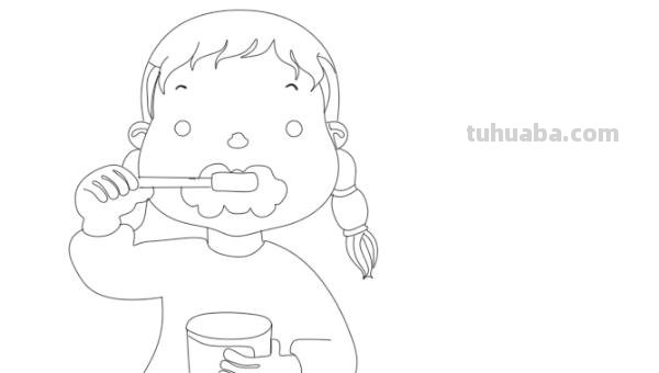 刷牙简笔画怎么画（刷牙简笔画怎么画好看）