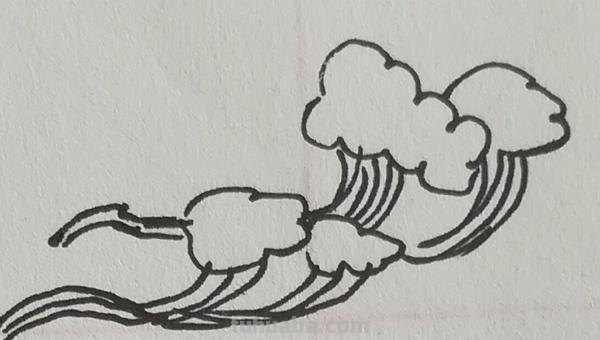 一排浪花怎么画简笔画（一排浪花怎么画简笔画好看又漂亮）