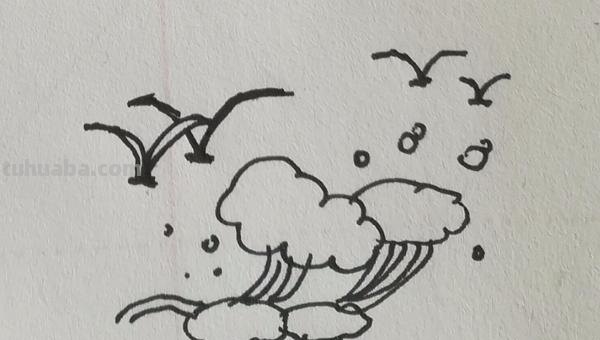 一排浪花怎么画简笔画（一排浪花怎么画简笔画好看又漂亮）
