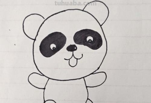 熊猫头怎么画简笔画（熊猫头怎么画简笔画图片）