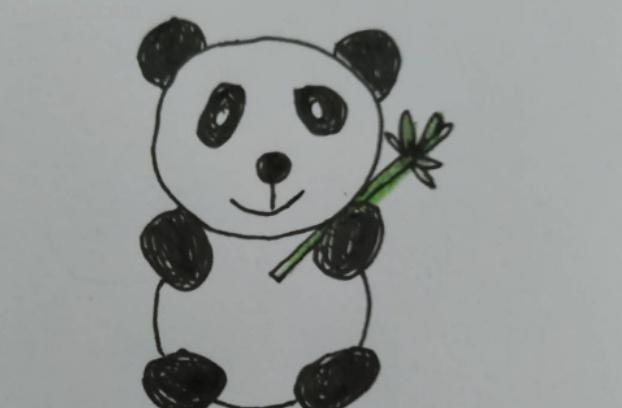 熊猫头怎么画简笔画（熊猫头怎么画简笔画图片）