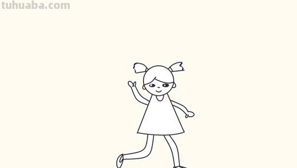 放风筝的小女孩速写（放风筝的小女孩速写图片）