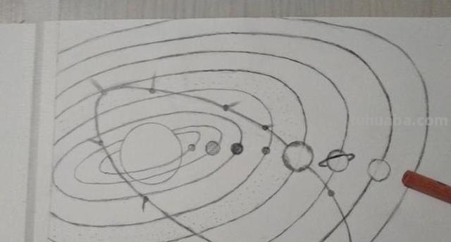 太阳系的简笔画怎么画（太阳系的简笔画怎么画图片）