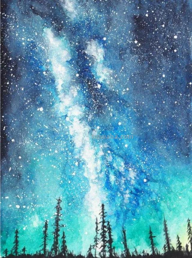 夜空怎么画简笔画（夜空怎么画简笔画小学生画的）