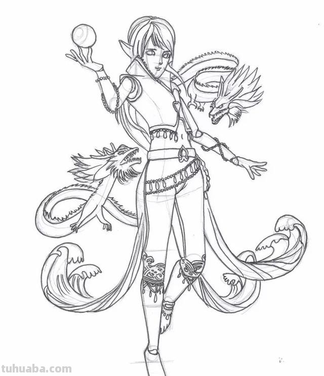 水王子怎么画简笔画（水王子怎么画简笔画六岁以上孩子）