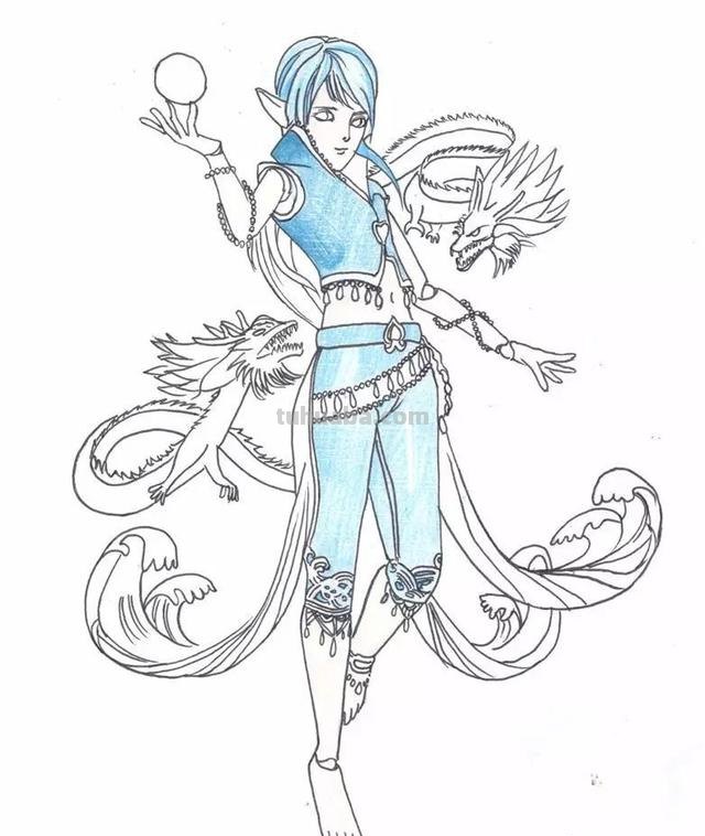 水王子怎么画简笔画（水王子怎么画简笔画六岁以上孩子）