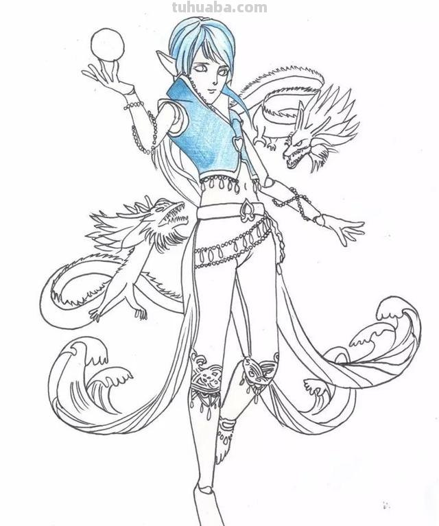 水王子怎么画简笔画（水王子怎么画简笔画六岁以上孩子）