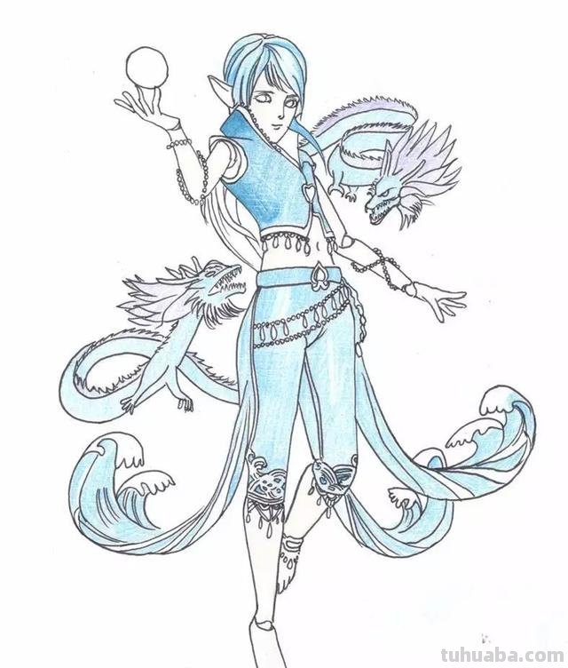 水王子怎么画简笔画（水王子怎么画简笔画六岁以上孩子）