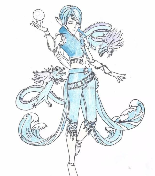 水王子怎么画简笔画（水王子怎么画简笔画六岁以上孩子）