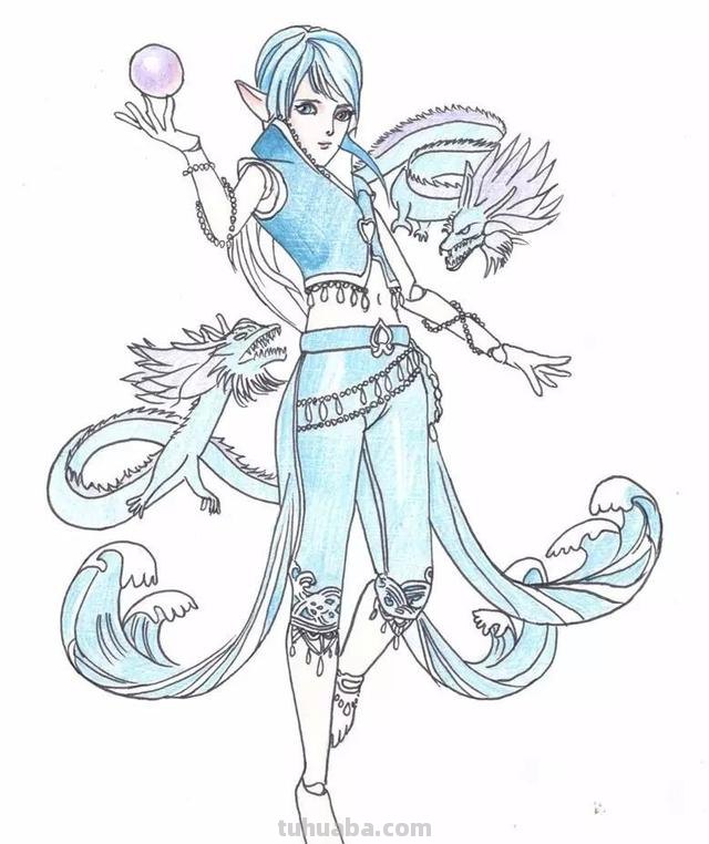 水王子怎么画简笔画（水王子怎么画简笔画六岁以上孩子）