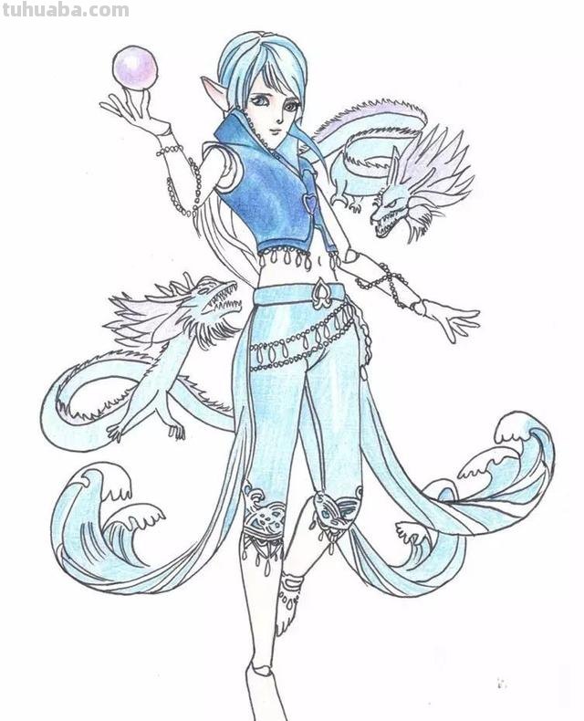 水王子怎么画简笔画（水王子怎么画简笔画六岁以上孩子）