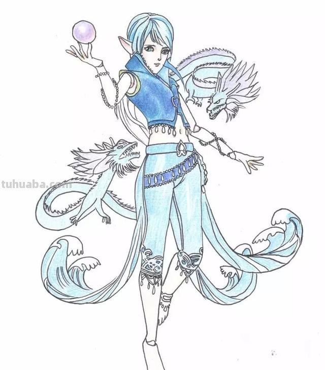 水王子怎么画简笔画（水王子怎么画简笔画六岁以上孩子）