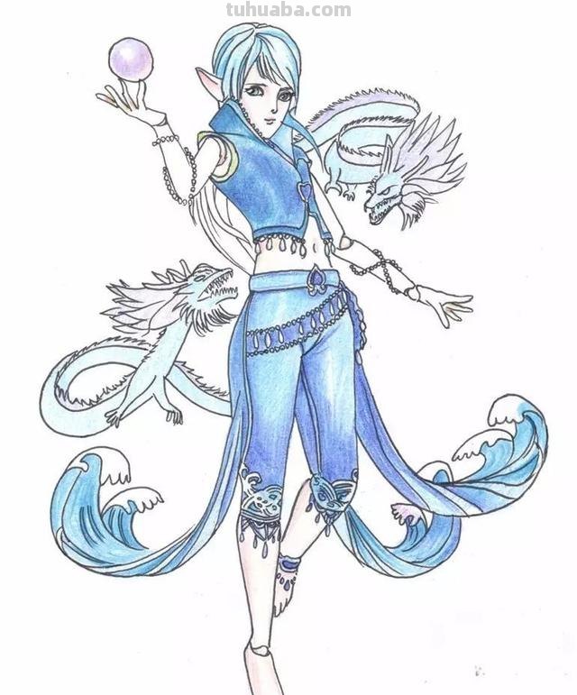 水王子怎么画简笔画（水王子怎么画简笔画六岁以上孩子）