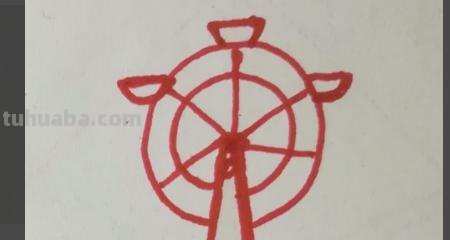 简笔画摩天轮怎么画（简笔画摩天轮怎么画,油彩）