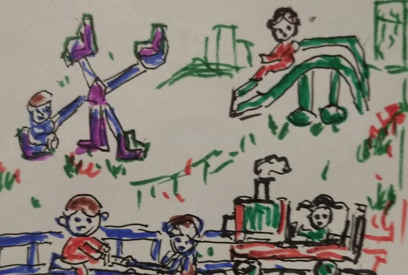 简笔画摩天轮怎么画（简笔画摩天轮怎么画,油彩）