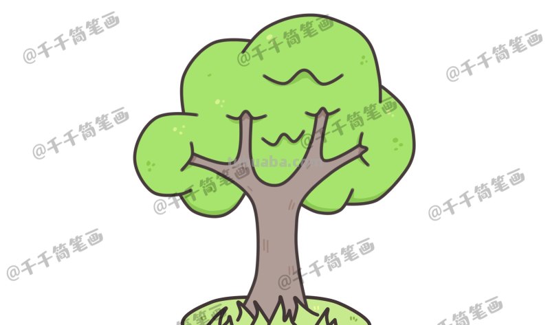 花草树木简笔画，很适合拿去教小朋友！转存收藏