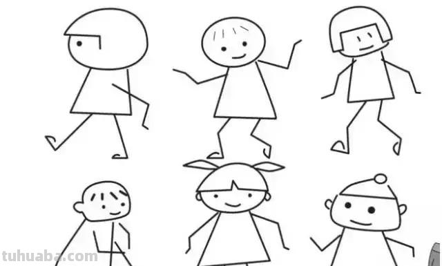 简笔画｜人物简笔画大全，简单好画，一学就会，快为宝宝收藏！