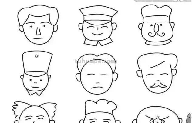 简笔画｜人物简笔画大全，简单好画，一学就会，快为宝宝收藏！