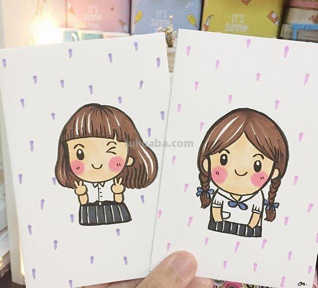 一组萌萌哒人物简笔画~非常可爱~