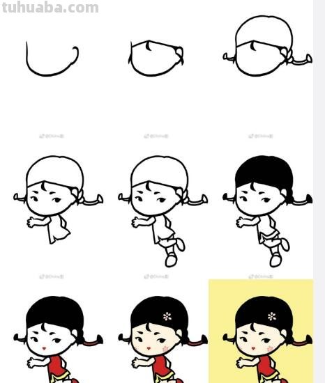 一组人物简笔画教程~值得大家收藏哦~