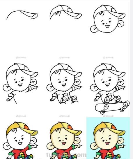 一组人物简笔画教程~值得大家收藏哦~