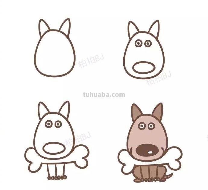 亲子小小手工课｜9种狗狗的简笔画