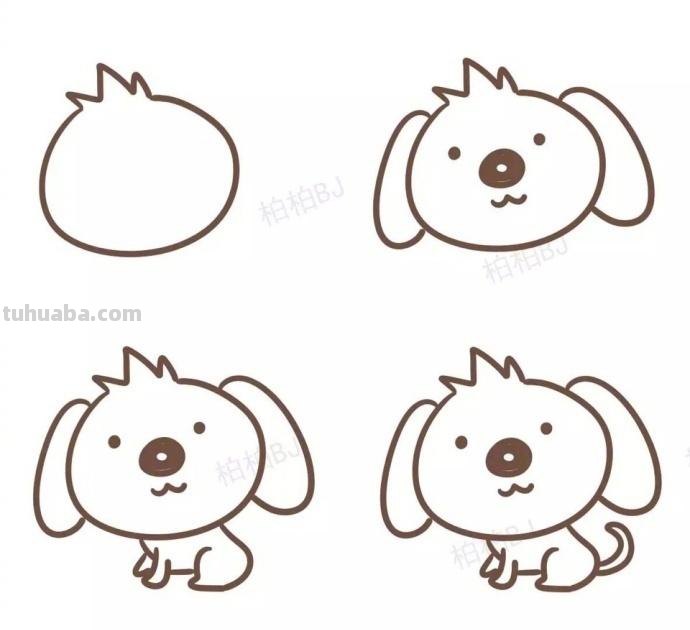 亲子小小手工课｜9种狗狗的简笔画