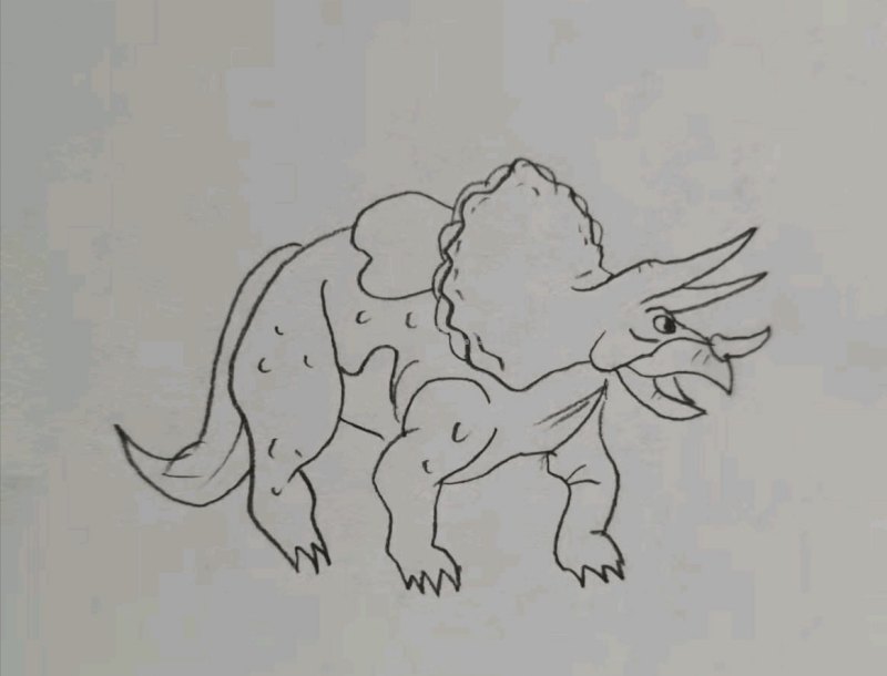 三角龙简笔画怎么画（三角龙简笔画怎么画好看）