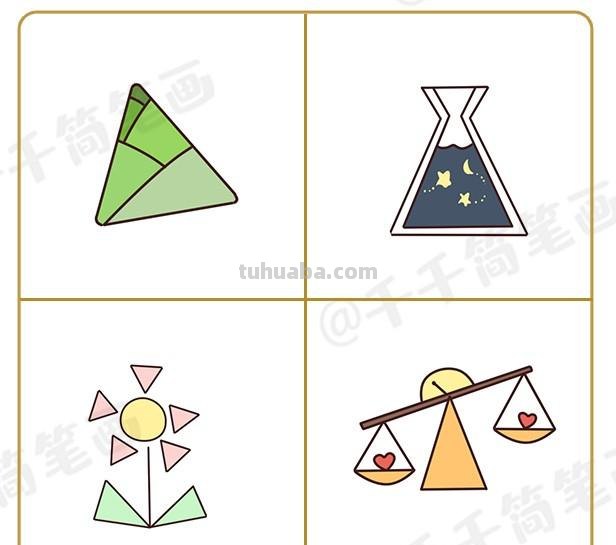 只用三角形就画出99个可爱小动物简笔画，快为孩子收藏起来吧