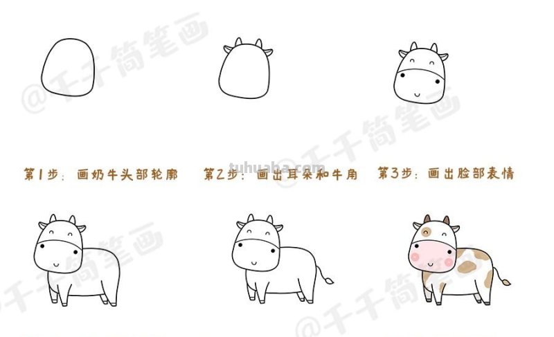 一组可爱的小动物简笔画步骤图,3-6岁儿童学画画必备 一组可爱的小动物简笔画步骤图,3-6岁儿童学画画必备