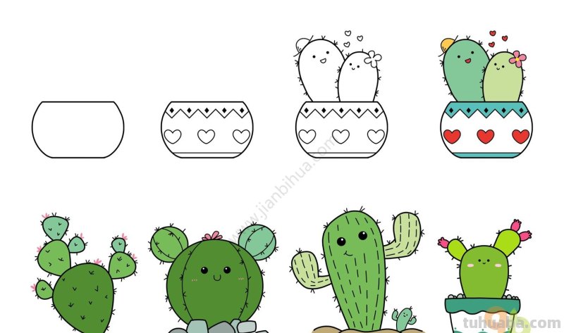 常用的植物简笔画，简单明了很清新~