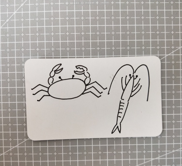 小鱼小虾米简笔画~海底世界