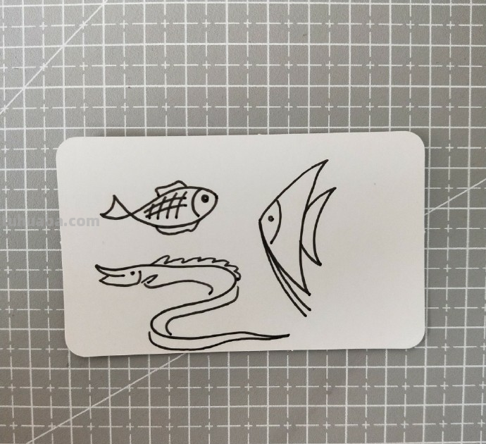 小鱼小虾米简笔画~海底世界