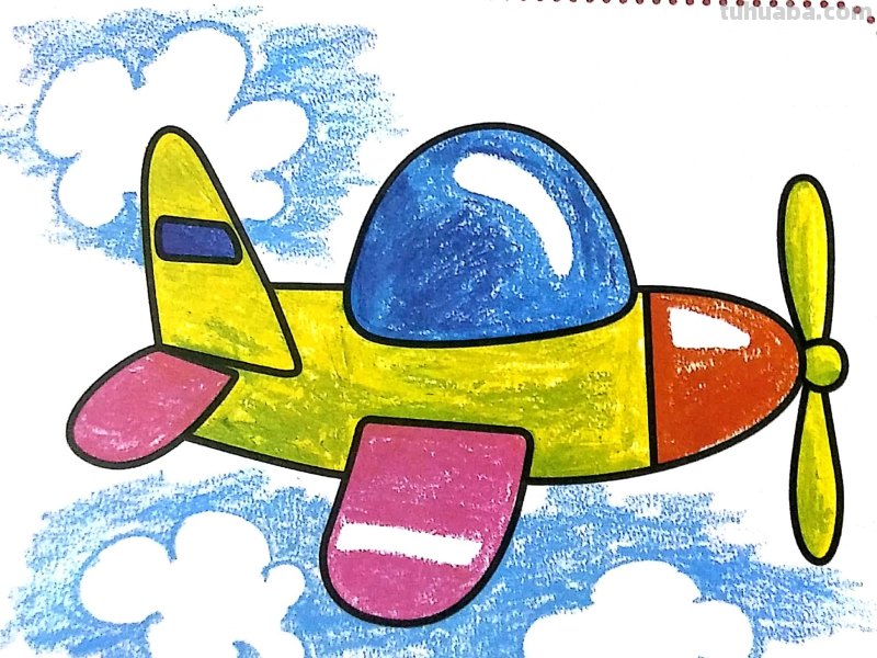 每日一画 简笔画 飞机 180807