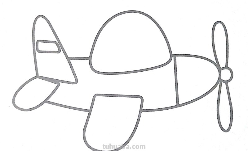 每日一画 简笔画 飞机 180807