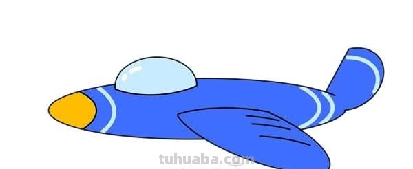 每天学一幅简笔画-卡通战斗机简笔画画法步骤图片教程 每天学一幅简笔画-卡通战斗机简笔画画法步骤图片教程
