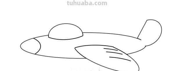 每天学一幅简笔画-卡通战斗机简笔画画法步骤图片教程 每天学一幅简笔画-卡通战斗机简笔画画法步骤图片教程