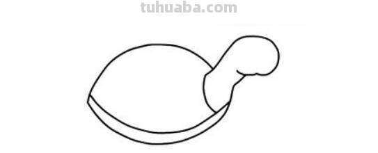 「动物篇」爬起来慢吞吞的小乌龟简笔画来了