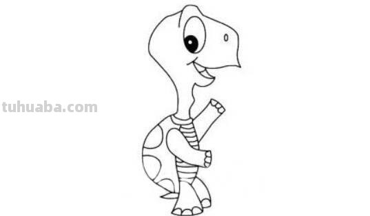 「动物篇」爬起来慢吞吞的小乌龟简笔画来了
