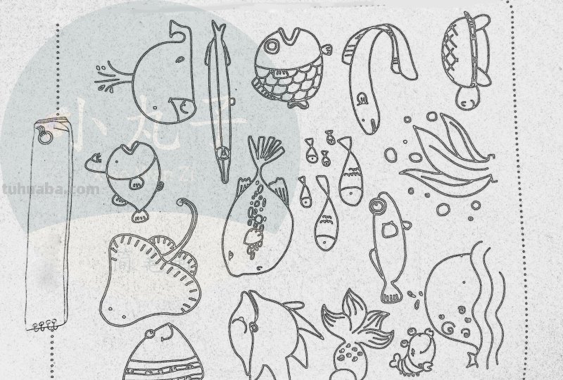 500个水族简笔画画法，快来下载打印出来给宝宝们涂颜色！