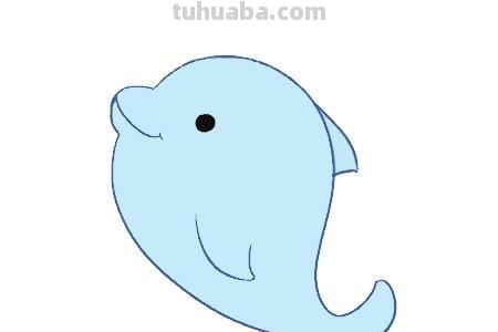 每天学一幅简笔画-卡通海豚简笔画的画法图片大全