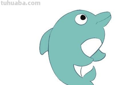 每天学一幅简笔画-卡通海豚简笔画的画法图片大全