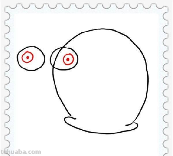 儿童简笔画精选-蜗牛（Snail）的画法