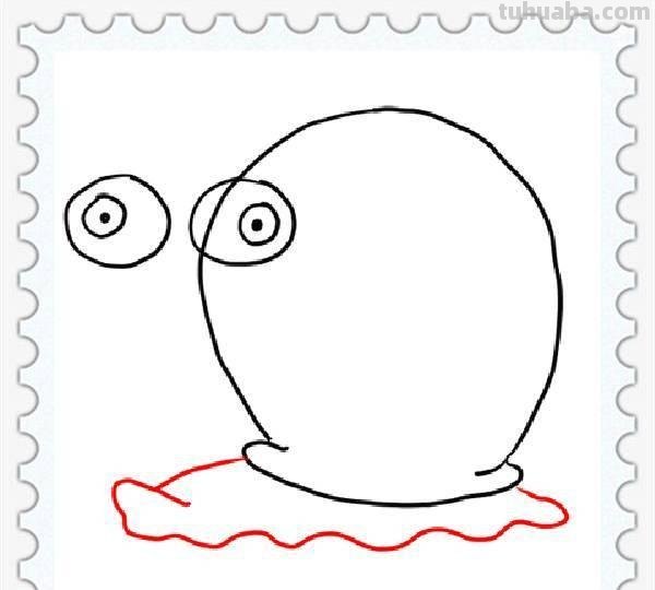 儿童简笔画精选-蜗牛（Snail）的画法