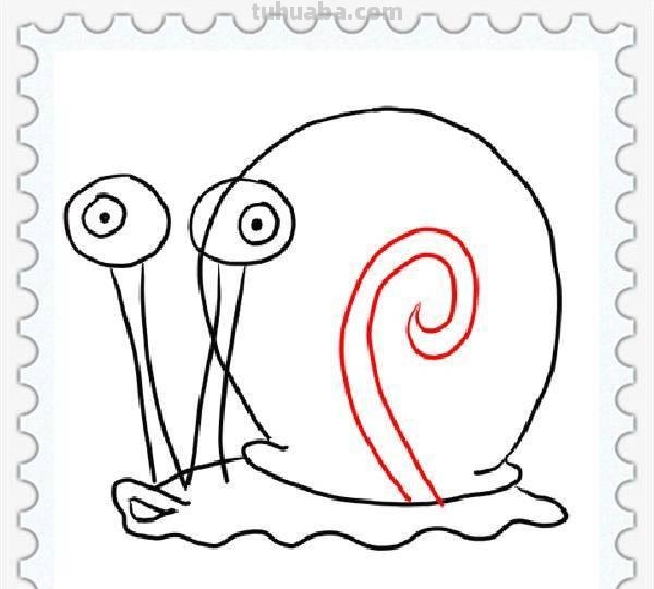 儿童简笔画精选-蜗牛（Snail）的画法
