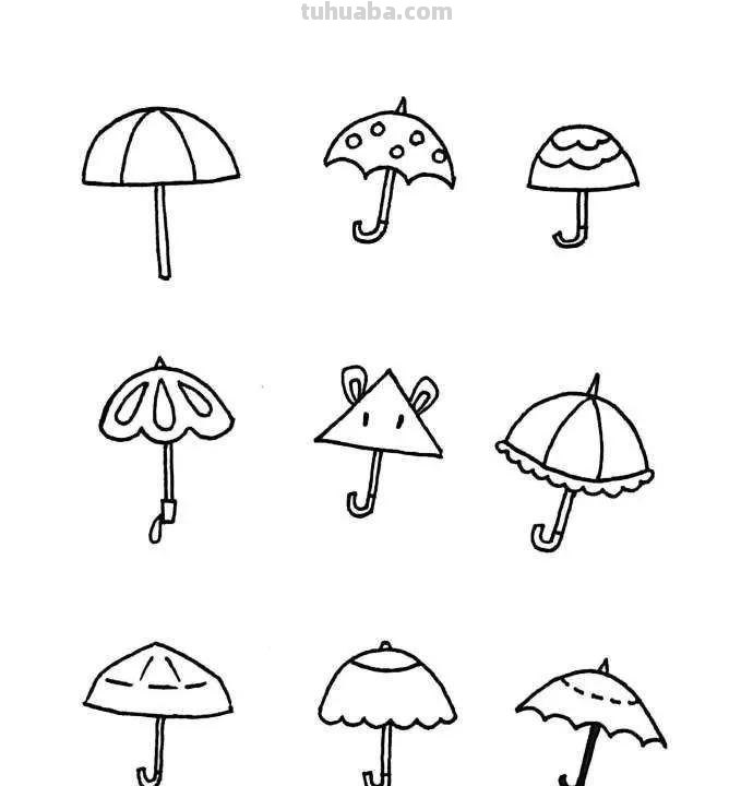 各类日用品的简笔画，简单有趣，可以留着教孩子画，手帐必备素材