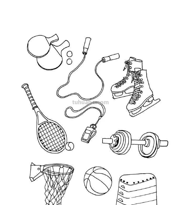 各类日用品的简笔画，简单有趣，可以留着教孩子画，手帐必备素材
