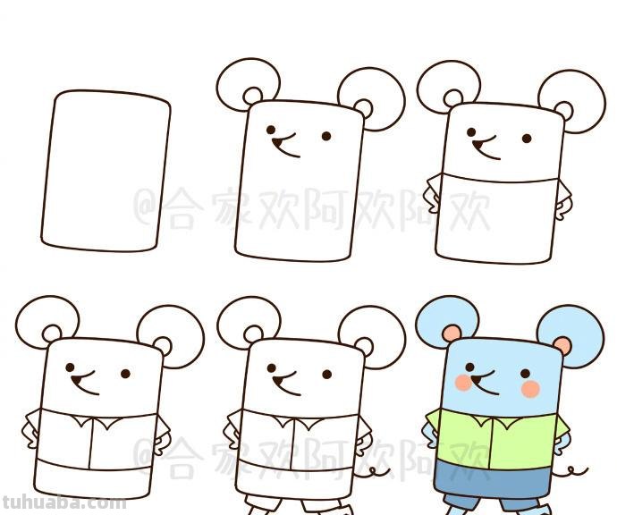 画一个长方形就能变身成各种萌萌哒小动物,快准备笔和纸吧 画一个长方形就能变身成各种萌萌哒小动物,快准备笔和纸吧